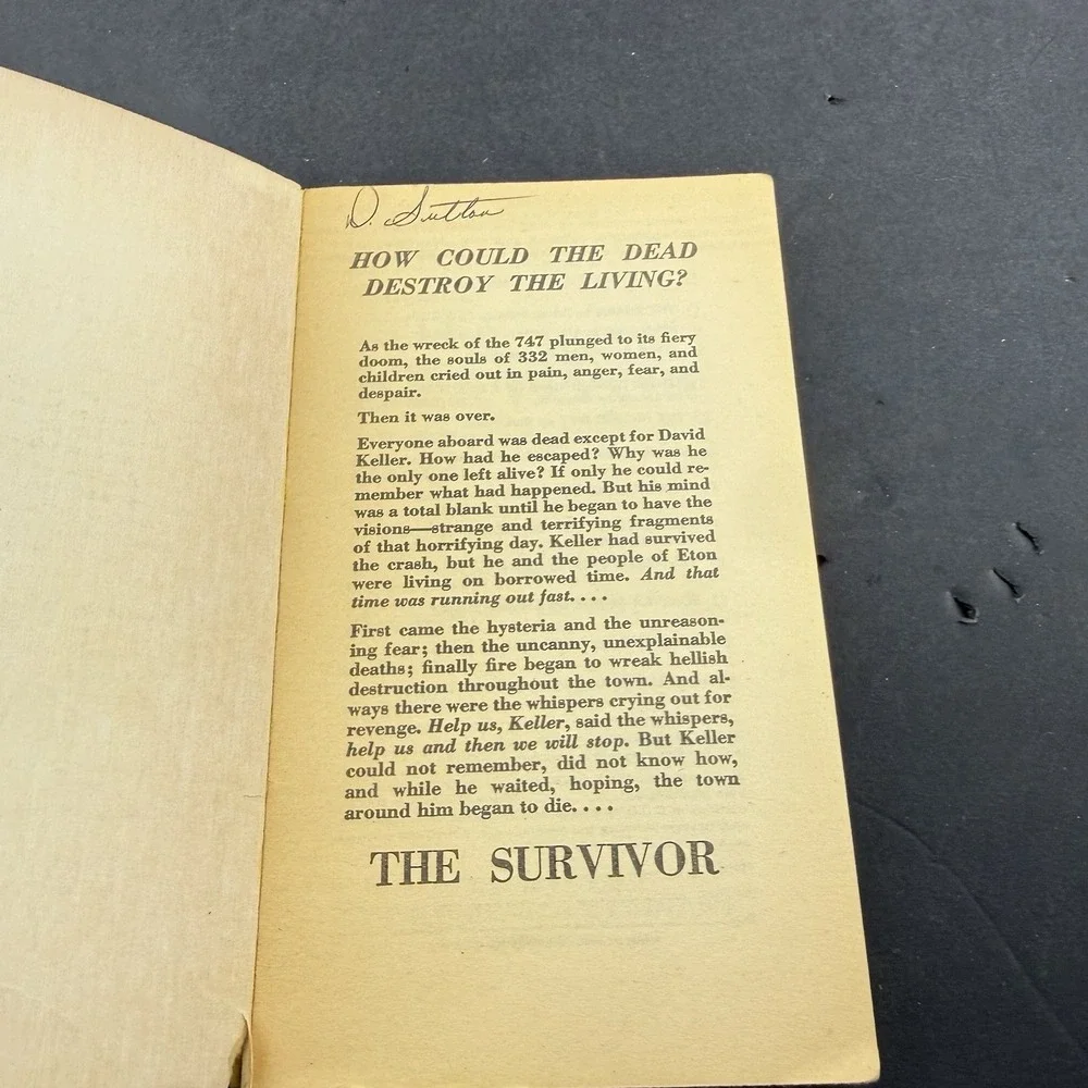The Survivor James Herbert Paperback 1977 Signet Horror